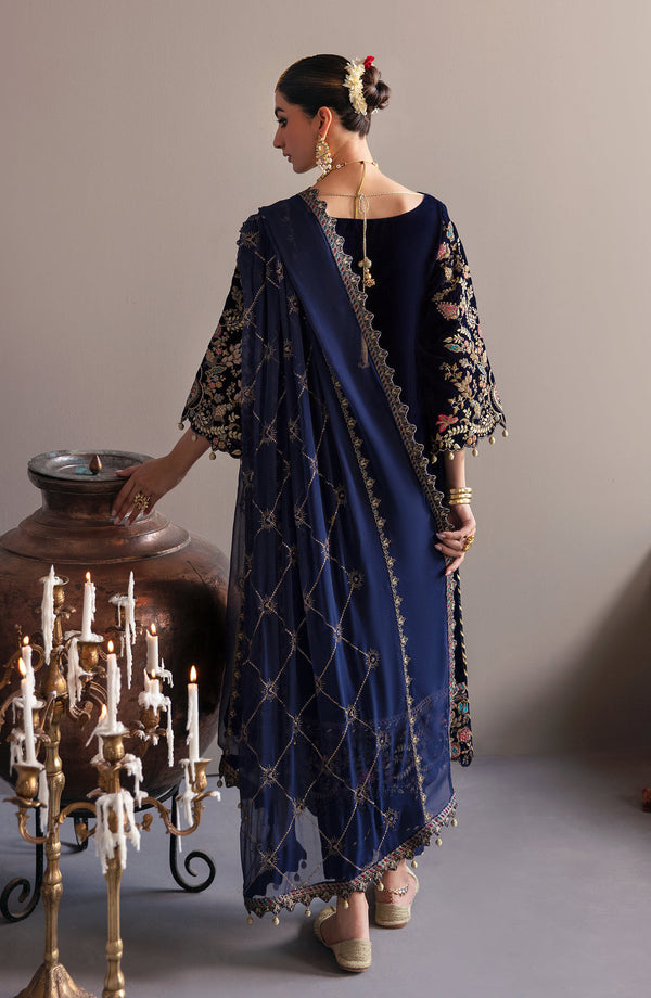 MK-03 Falak – authentic Pakistani formal dress from the Emaan Adeel Zarposh Velvet 25 collection for women in the UK.