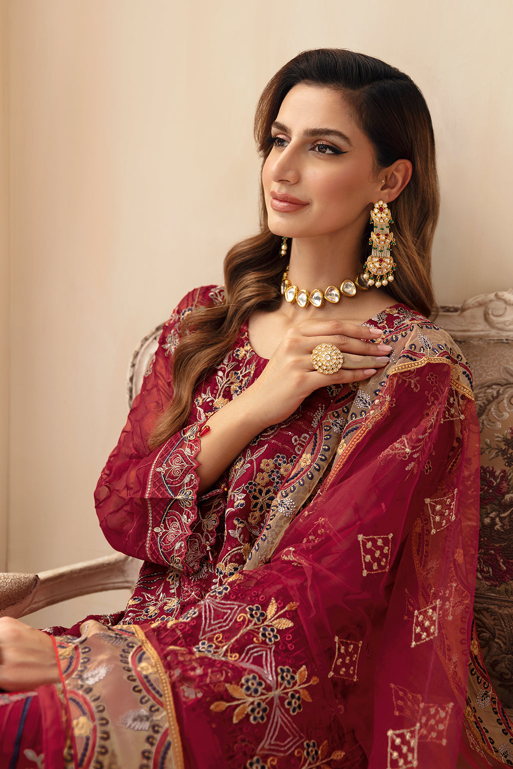 Ramsha | Chevron Chiffon Collection | A-907 by Ramsha - Designer Dress - Type: Ladies Clothes - Available at Libayah - 100% Original