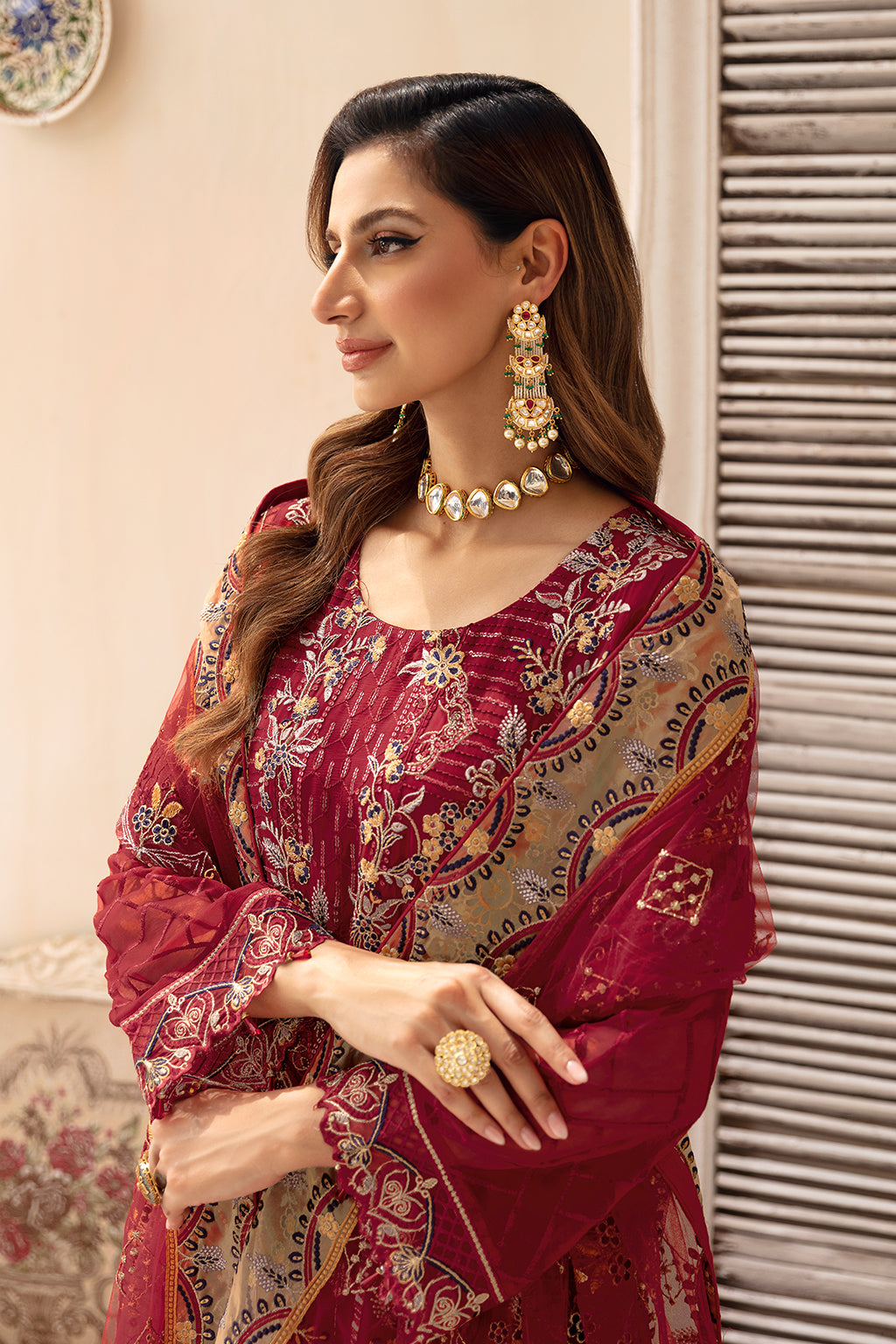 Ramsha | Chevron Chiffon Collection | A-907 by Ramsha - Designer Dress - Type: Ladies Clothes - Available at Libayah - 100% Original