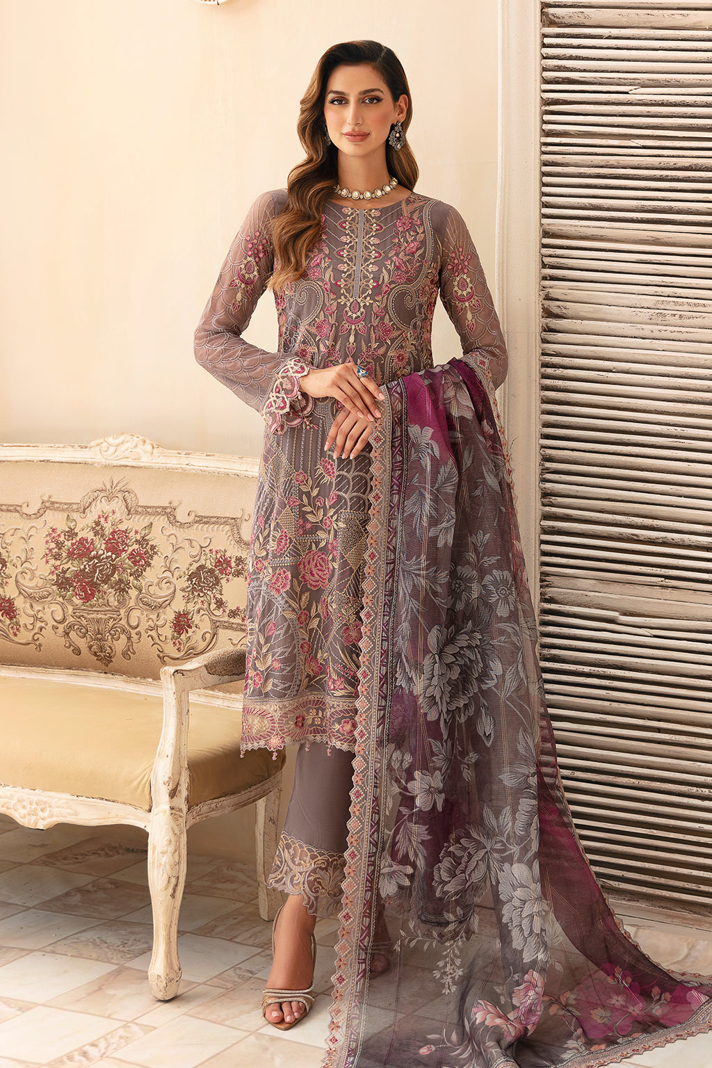 Ramsha | Chevron Chiffon Collection | A-908 by Ramsha - Designer Dress - Type: Ladies Clothes - Available at Libayah - 100% Original