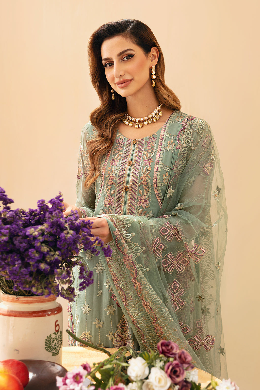 Ramsha | Chevron Chiffon Collection |A-901 by Ramsha - Designer Dress - Type: Ladies Clothes - Available at Libayah - 100% Original