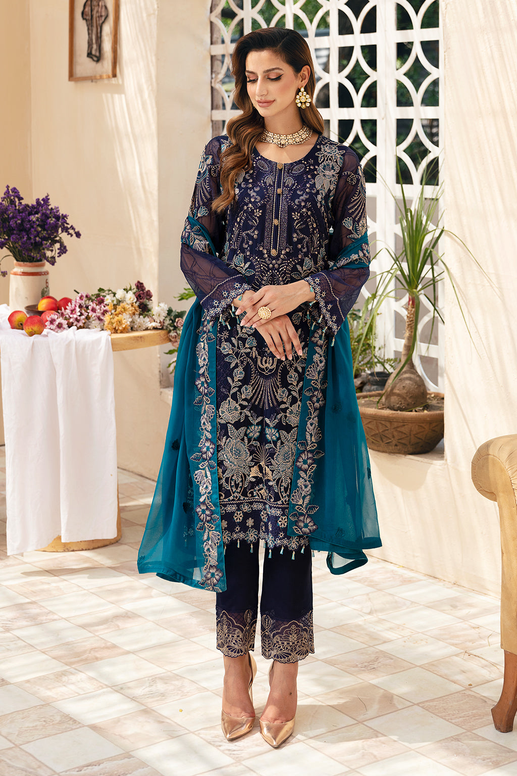 Ramsha | Chevron Chiffon Collection | A-903 by Ramsha - Designer Dress - Type: Ladies Clothes - Available at Libayah - 100% Original