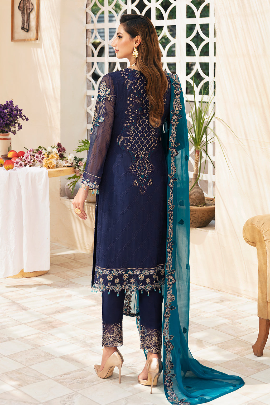 Ramsha | Chevron Chiffon Collection | A-903 by Ramsha - Designer Dress - Type: Ladies Clothes - Available at Libayah - 100% Original