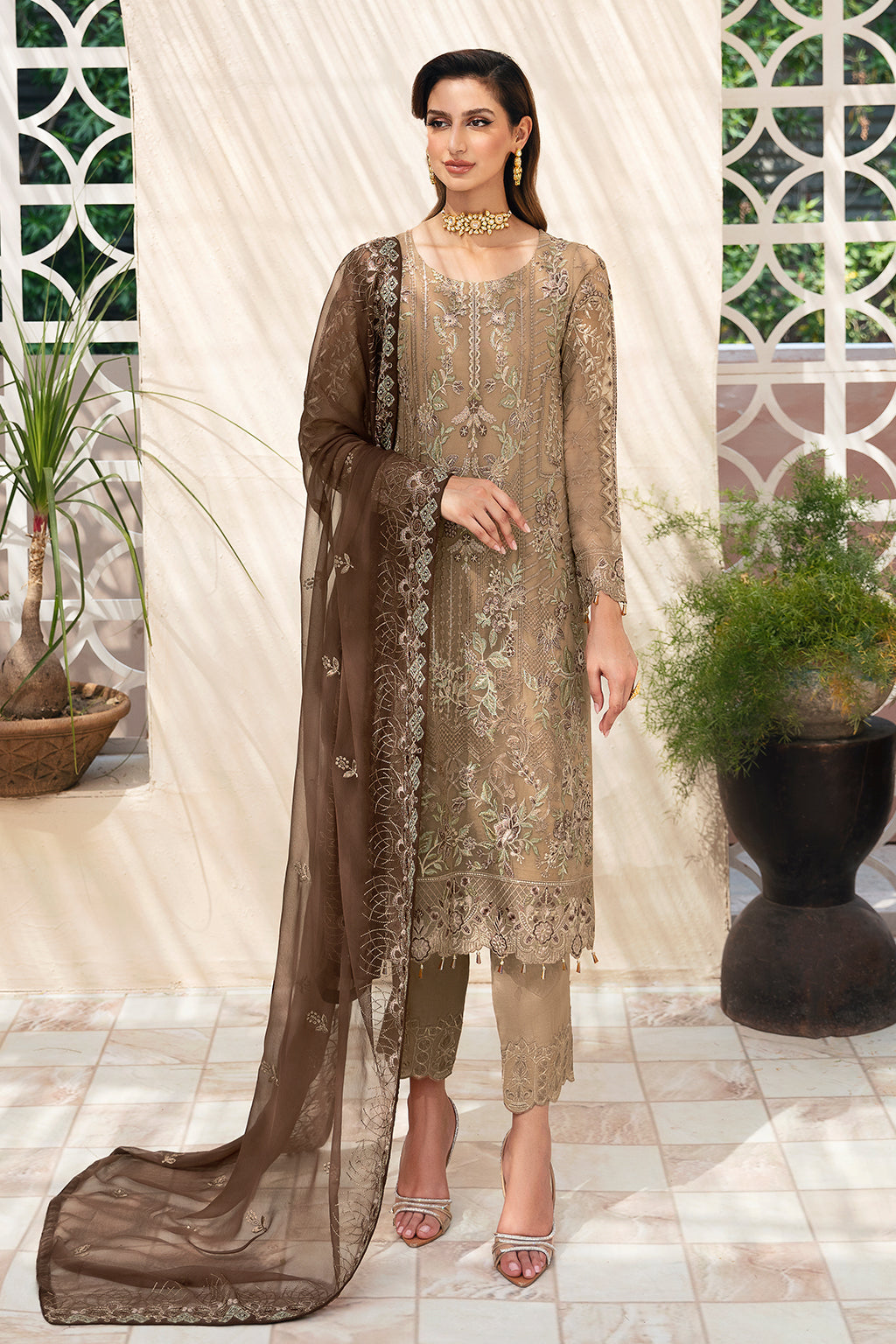 Ramsha | Chevron Chiffon Collection |A-904 by Ramsha - Designer Dress - Type: Ladies Clothes - Available at Libayah - 100% Original