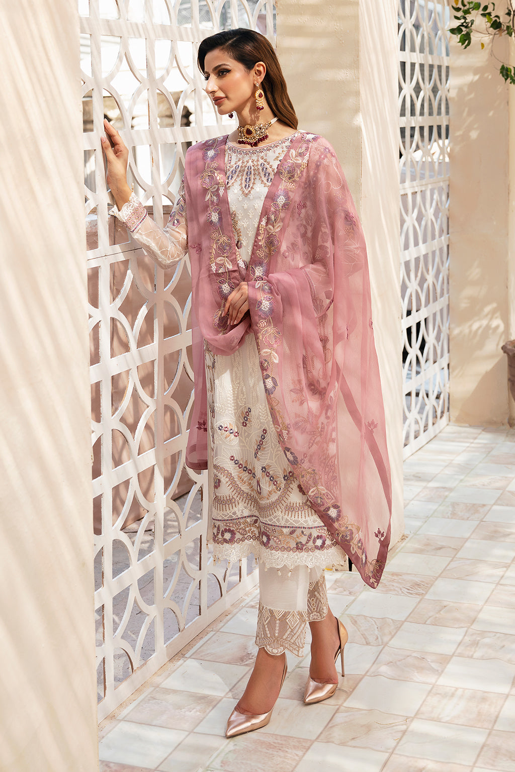 Ramsha | Chevron Chiffon Collection | A-902 by Ramsha - Designer Dress - Type: Ladies Clothes - Available at Libayah - 100% Original
