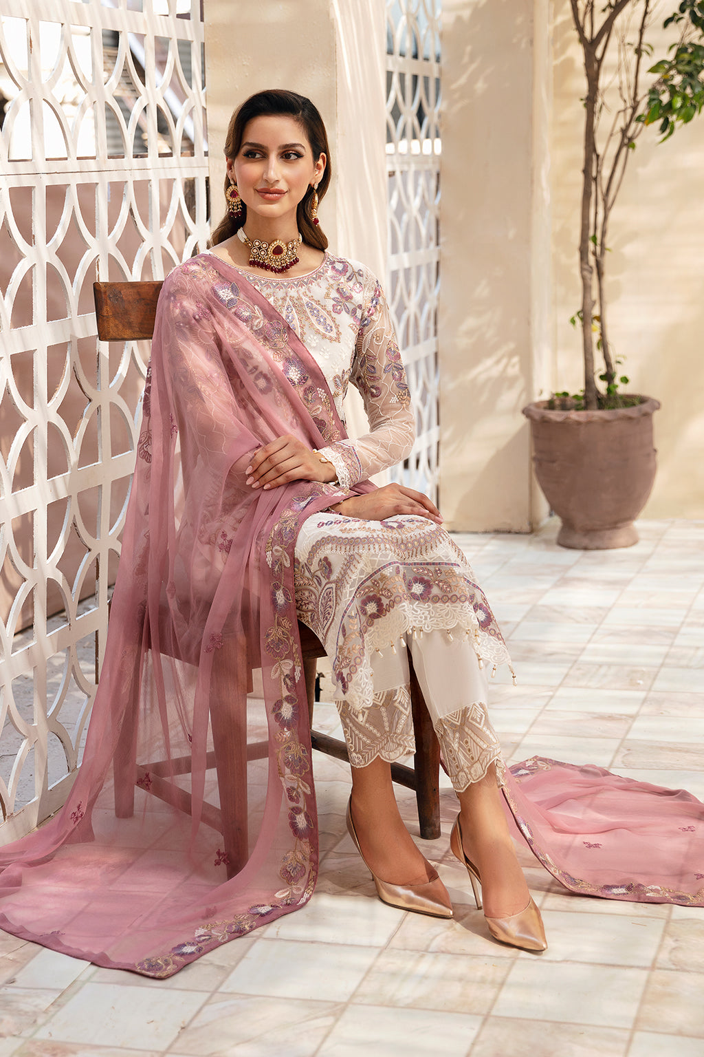 Ramsha | Chevron Chiffon Collection | A-902 by Ramsha - Designer Dress - Type: Ladies Clothes - Available at Libayah - 100% Original