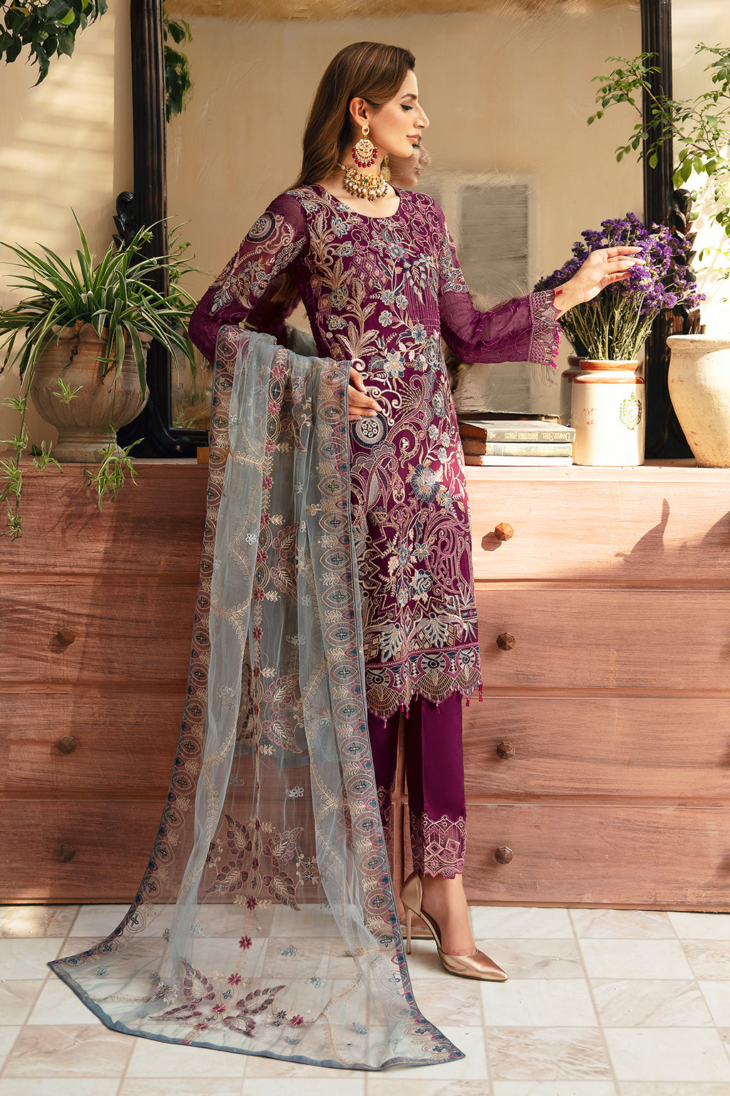 Ramsha | Chevron Chiffon Collection | A-911 by Ramsha - Designer Dress - Type: Ladies Clothes - Available at Libayah - 100% Original