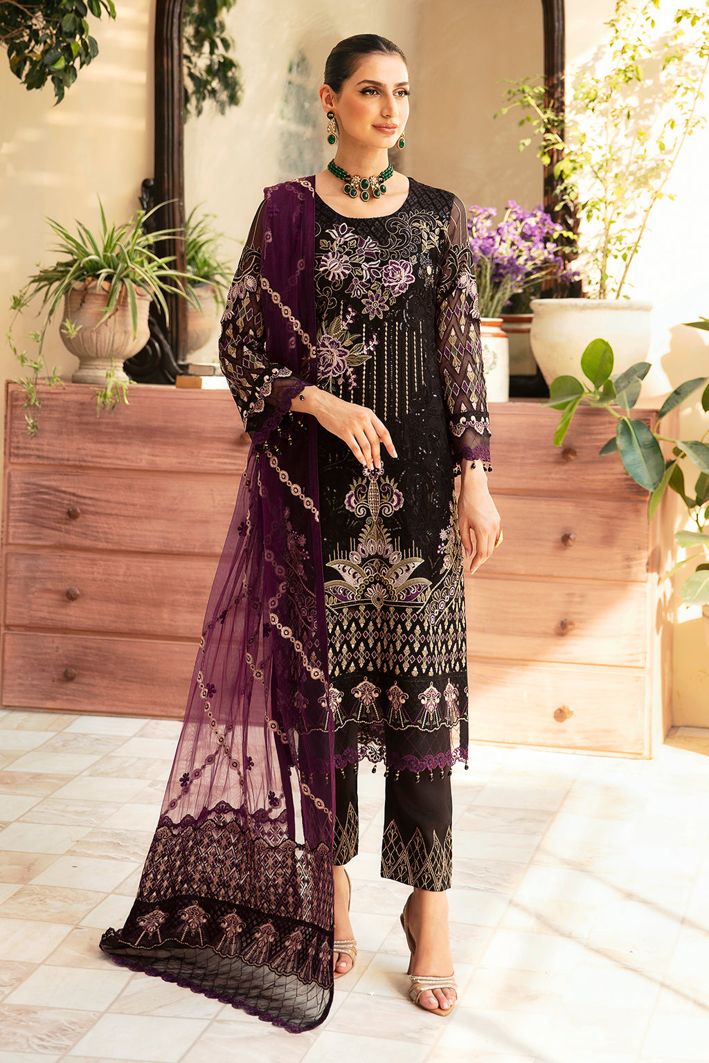 Ramsha | Chevron Chiffon Collection | A-905 by Ramsha - Designer Dress - Type: Ladies Clothes - Available at Libayah - 100% Original