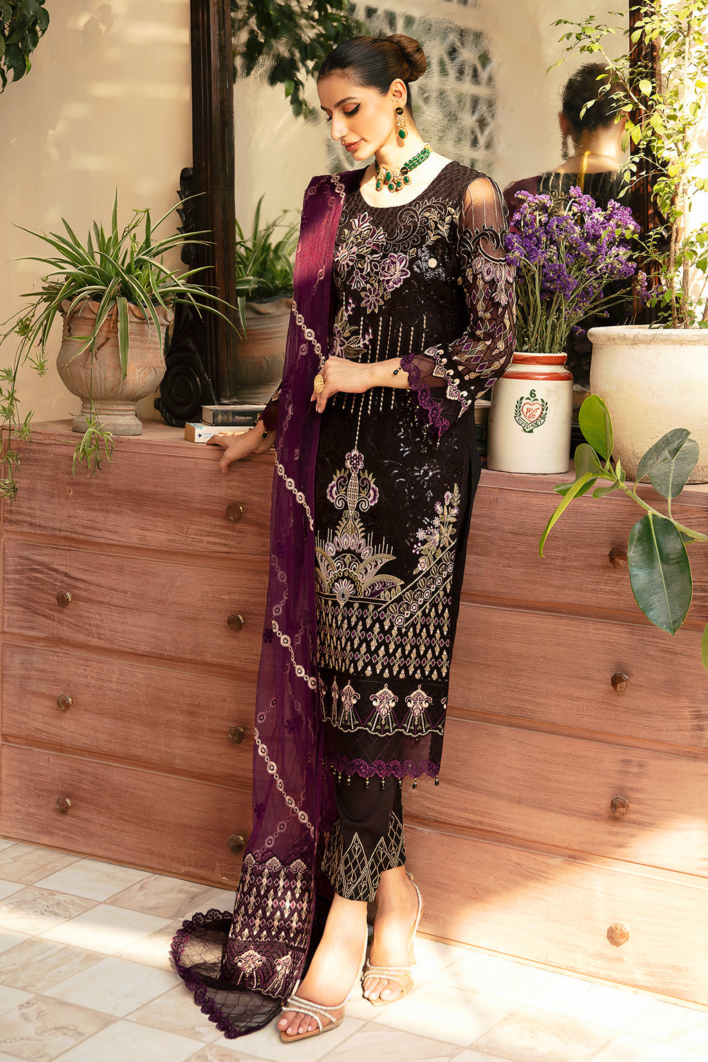 Ramsha | Chevron Chiffon Collection | A-905 by Ramsha - Designer Dress - Type: Ladies Clothes - Available at Libayah - 100% Original