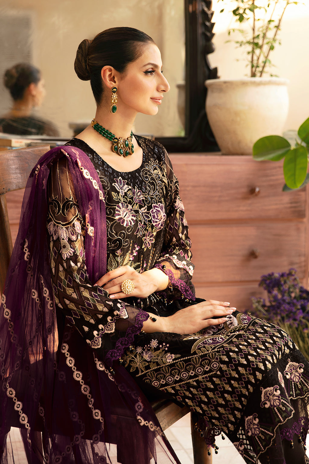 Ramsha | Chevron Chiffon Collection | A-905 by Ramsha - Designer Dress - Type: Ladies Clothes - Available at Libayah - 100% Original