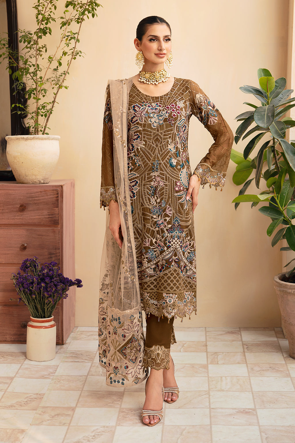 Ramsha | Chevron Chiffon Collection | A-910 by Ramsha - Designer Dress - Type: Ladies Clothes - Available at Libayah - 100% Original