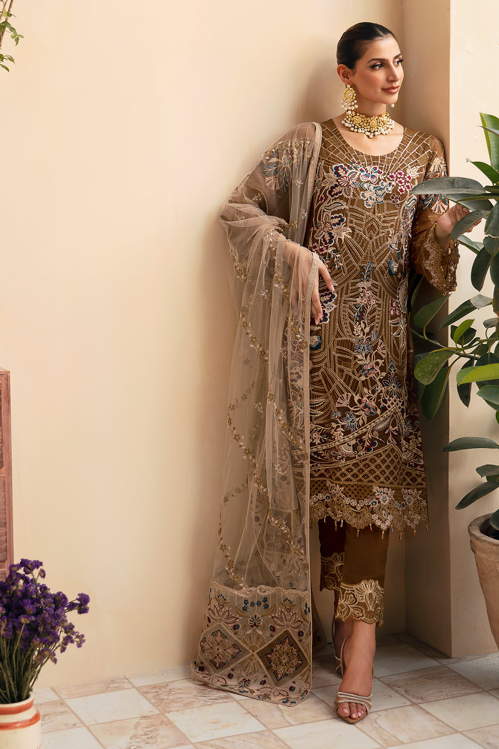 Ramsha | Chevron Chiffon Collection | A-910 by Ramsha - Designer Dress - Type: Ladies Clothes - Available at Libayah - 100% Original