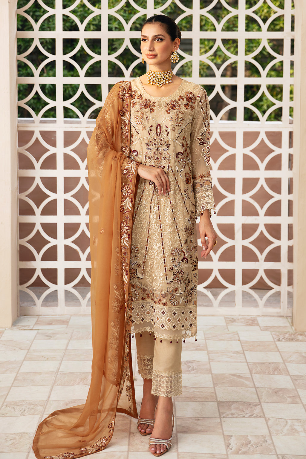 Ramsha | Chevron Chiffon Collection | A-912 by Ramsha - Designer Dress - Type: Ladies Clothes - Available at Libayah - 100% Original