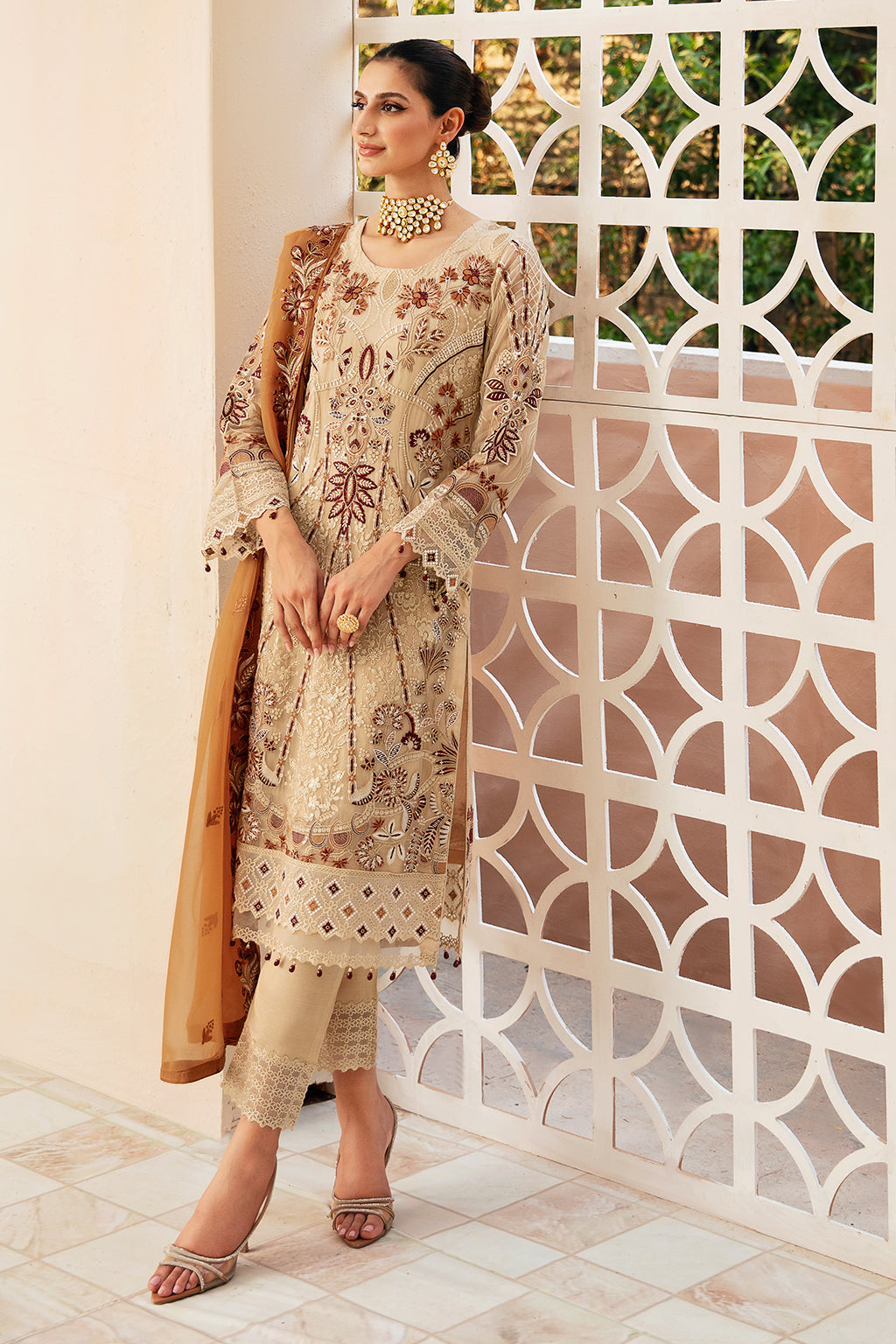 Ramsha | Chevron Chiffon Collection | A-912 by Ramsha - Designer Dress - Type: Ladies Clothes - Available at Libayah - 100% Original