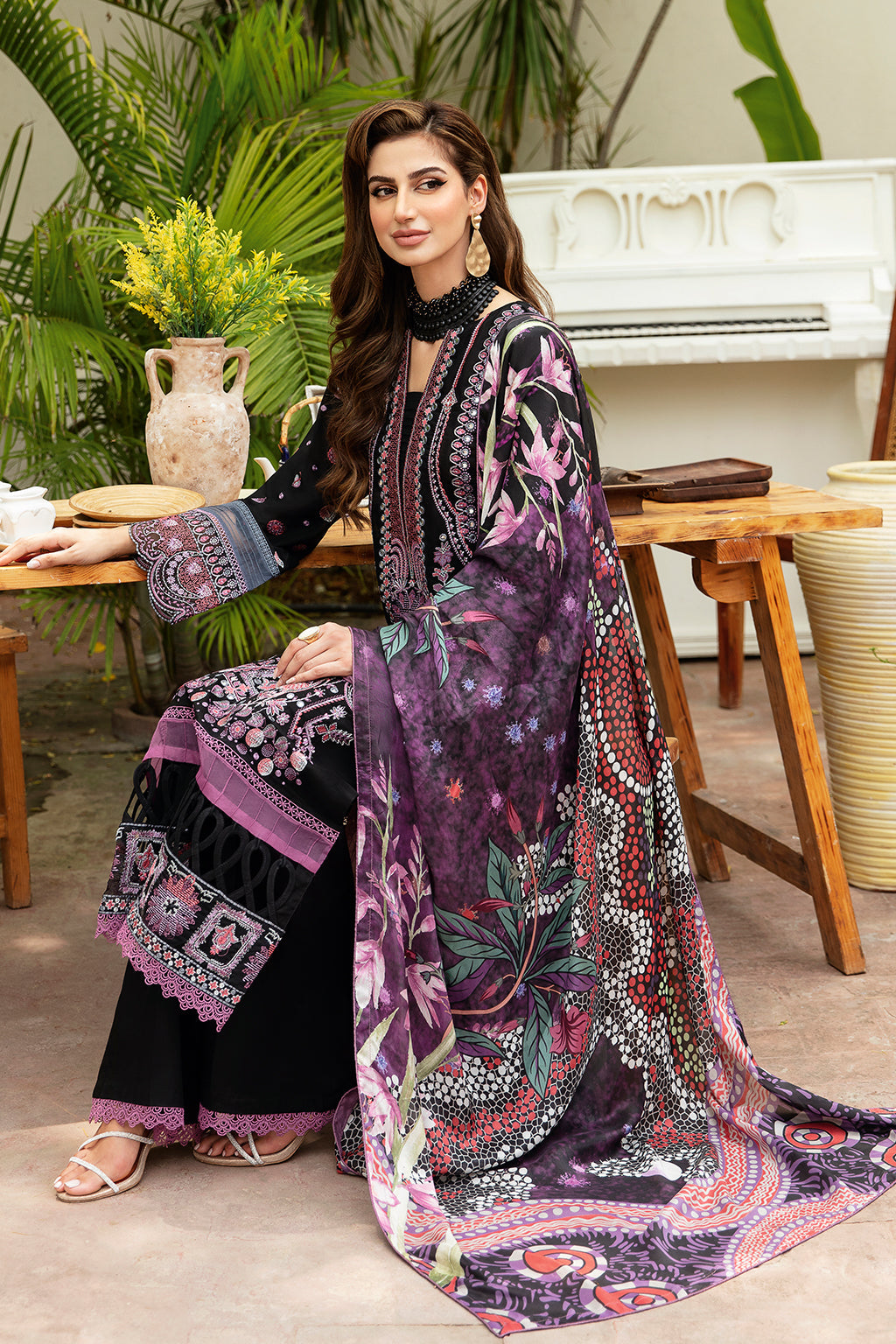 Ramsha | Luxury Lawn 24 | Y-806 by Ramsha - Designer Dress - Type: Ladies Clothes - Available at Libayah - 100% Original