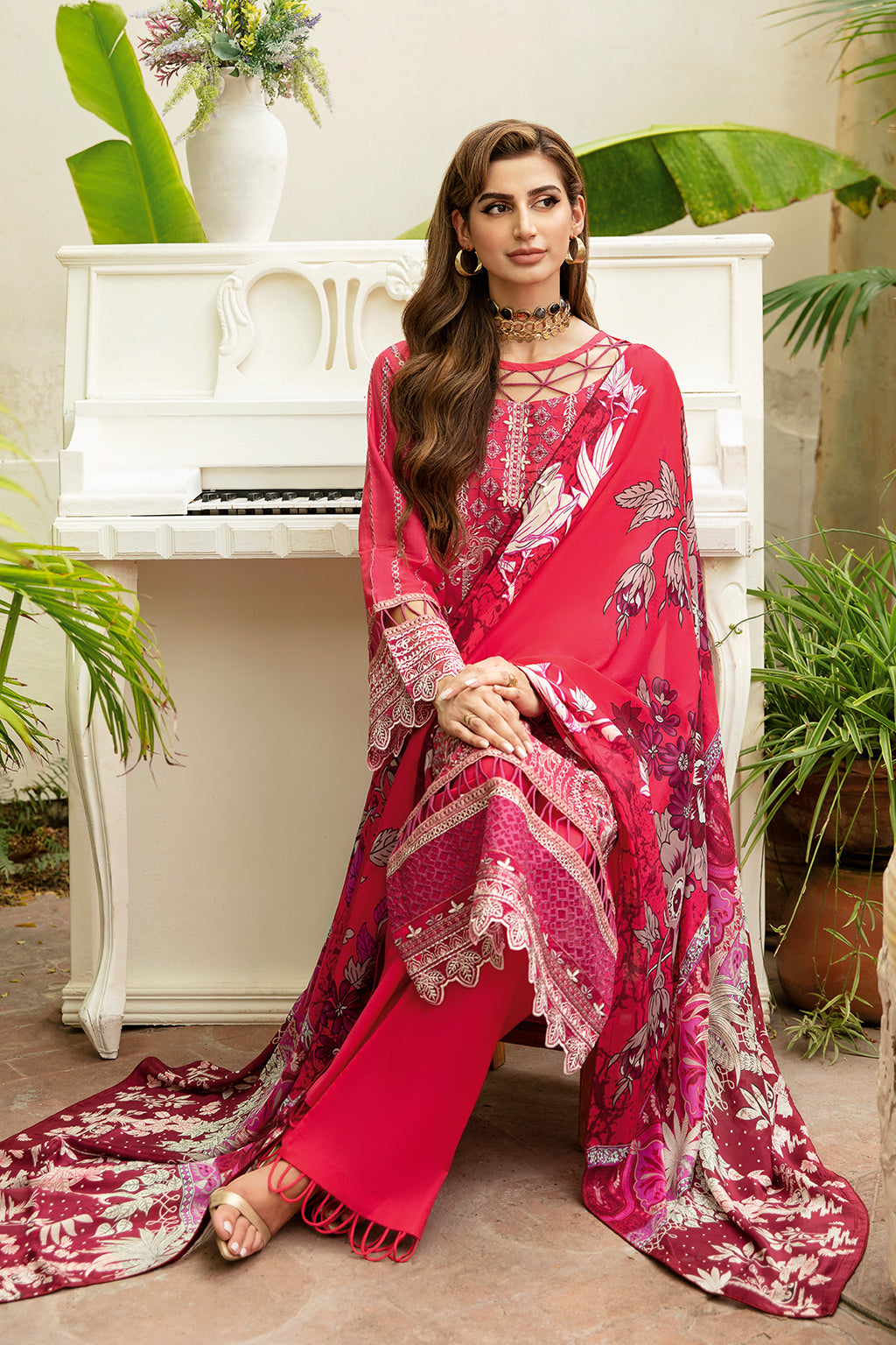 Ramsha | Luxury Lawn 24 | Y-810 by Ramsha - Designer Dress - Type: Ladies Clothes - Available at Libayah - 100% Original