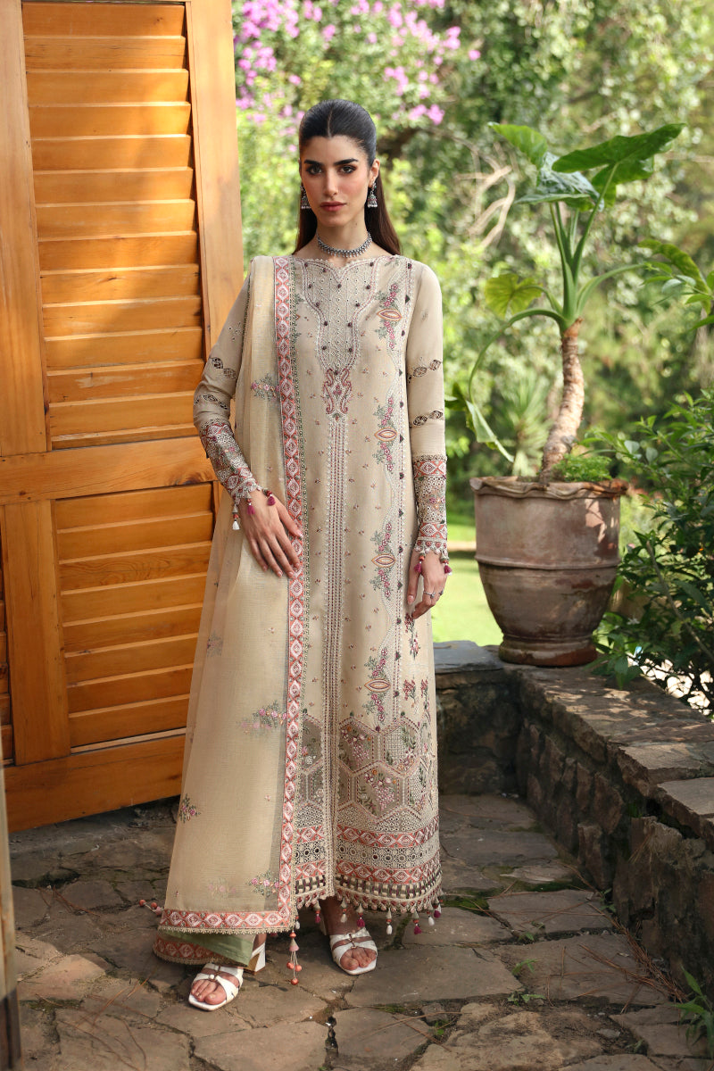 Qalamkar | Qlinekari Linen Collection | LM-11 ZIA by Qalamkar - Designer Dress - Type: Luxury - Available at Libayah - 100% Original