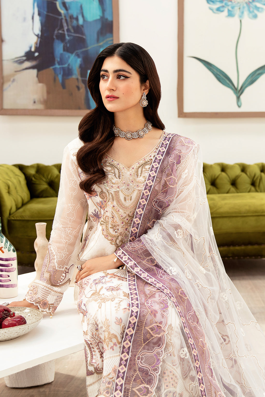 Ramsha | Minhal Organza Collection | M-1002 by Ramsha - Designer Dress - Type: Ladies Clothes - Available at Libayah - 100% Original