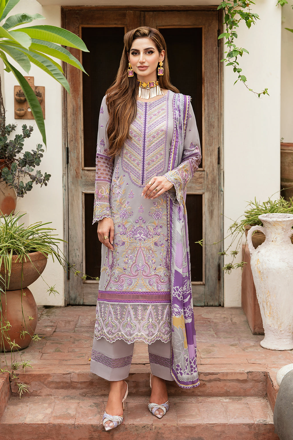 Ramsha | Luxury Lawn 24 | Y-809 by Ramsha - Designer Dress - Type: Ladies Clothes - Available at Libayah - 100% Original