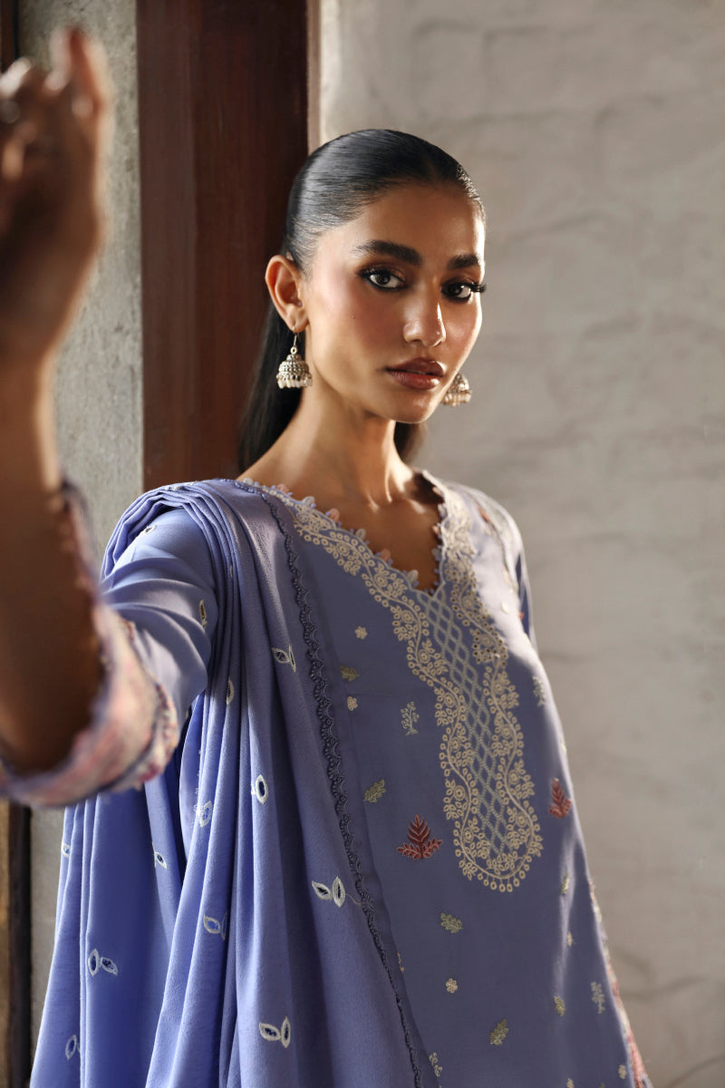 Qalamkar | Qlinekari Linen Collection | LM-09 LORNA by Qalamkar - Designer Dress - Type: Luxury - Available at Libayah - 100% Original