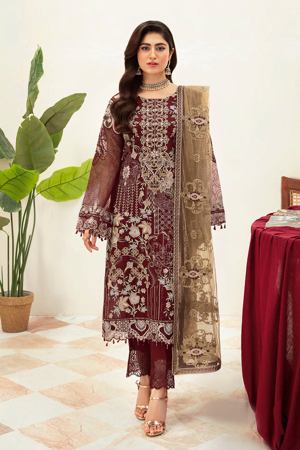 Ramsha | Minhal Organza Collection | M-1003 by Ramsha - Designer Dress - Type: Ladies Clothes - Available at Libayah - 100% Original