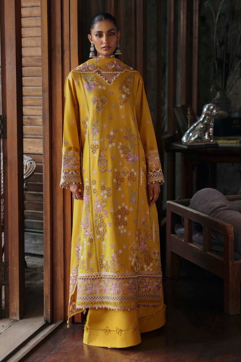 Qalamkar | Qlinekari Linen Collection | LM-04 SINSEAD by Qalamkar - Designer Dress - Type: Luxury - Available at Libayah - 100% Original