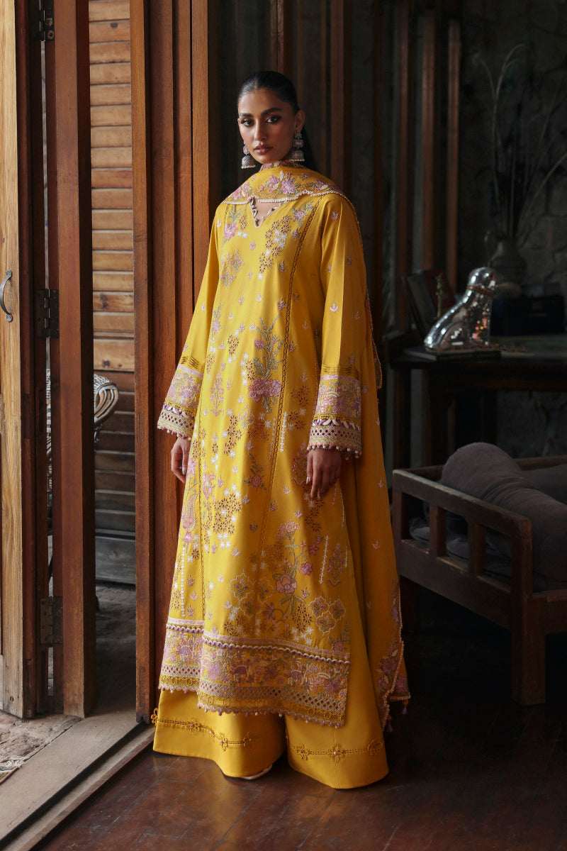 Qalamkar | Qlinekari Linen Collection | LM-04 SINSEAD by Qalamkar - Designer Dress - Type: Luxury - Available at Libayah - 100% Original