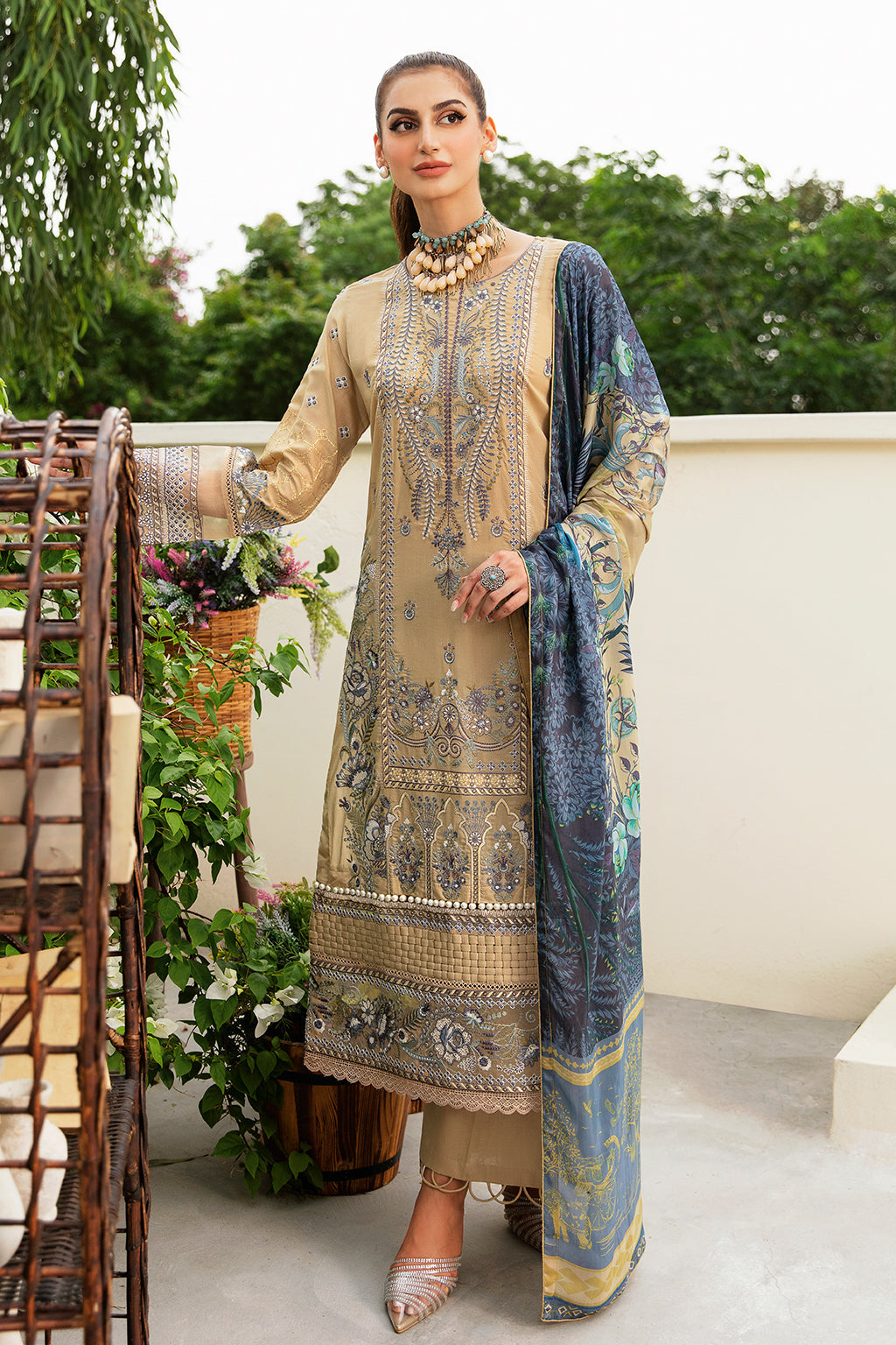 Ramsha | Luxury Lawn 24 | Y-802 by Ramsha - Designer Dress - Type: Ladies Clothes - Available at Libayah - 100% Original