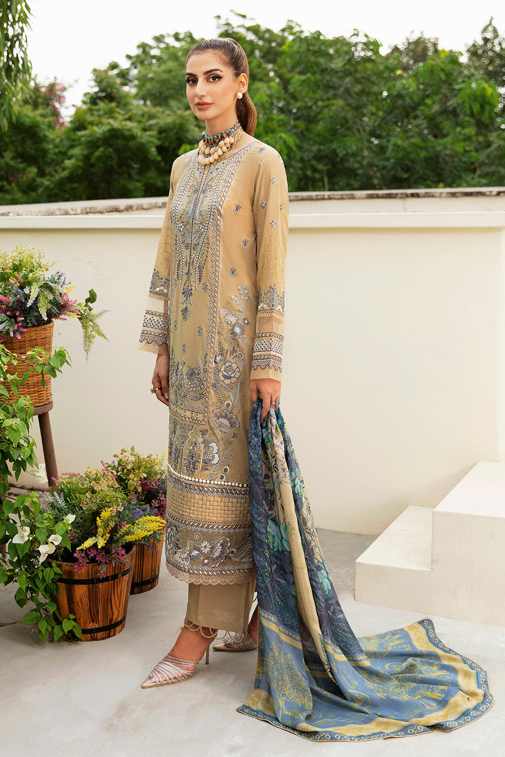 Ramsha | Luxury Lawn 24 | Y-802 by Ramsha - Designer Dress - Type: Ladies Clothes - Available at Libayah - 100% Original