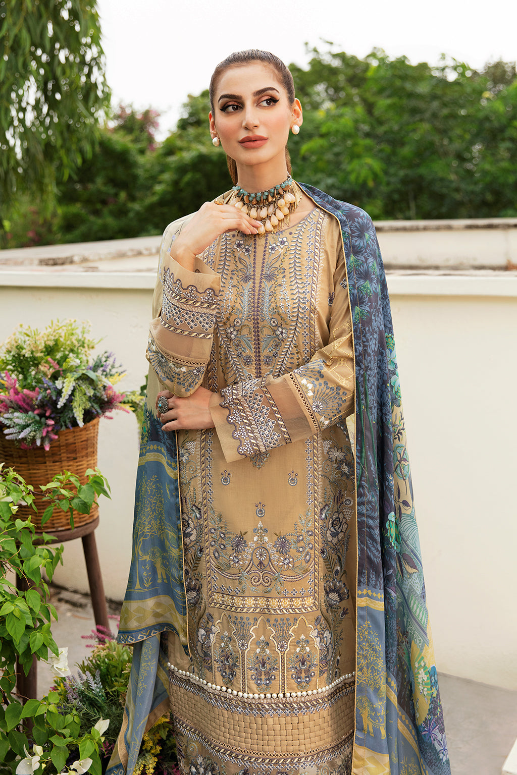 Ramsha | Luxury Lawn 24 | Y-802 by Ramsha - Designer Dress - Type: Ladies Clothes - Available at Libayah - 100% Original