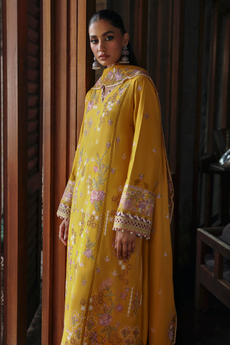 Qalamkar | Qlinekari Linen Collection | LM-04 SINSEAD by Qalamkar - Designer Dress - Type: Luxury - Available at Libayah - 100% Original