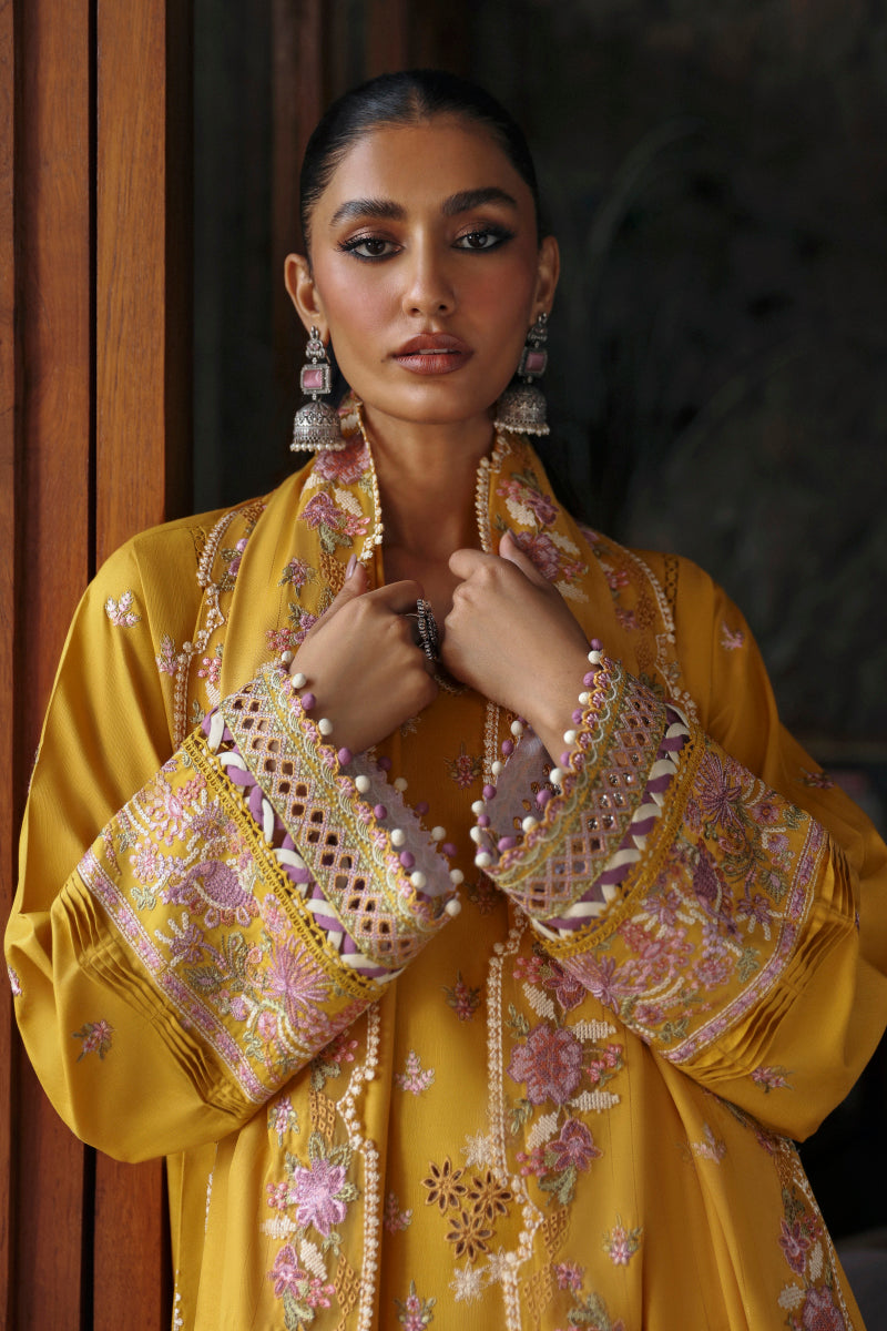 Qalamkar | Qlinekari Linen Collection | LM-04 SINSEAD by Qalamkar - Designer Dress - Type: Luxury - Available at Libayah - 100% Original