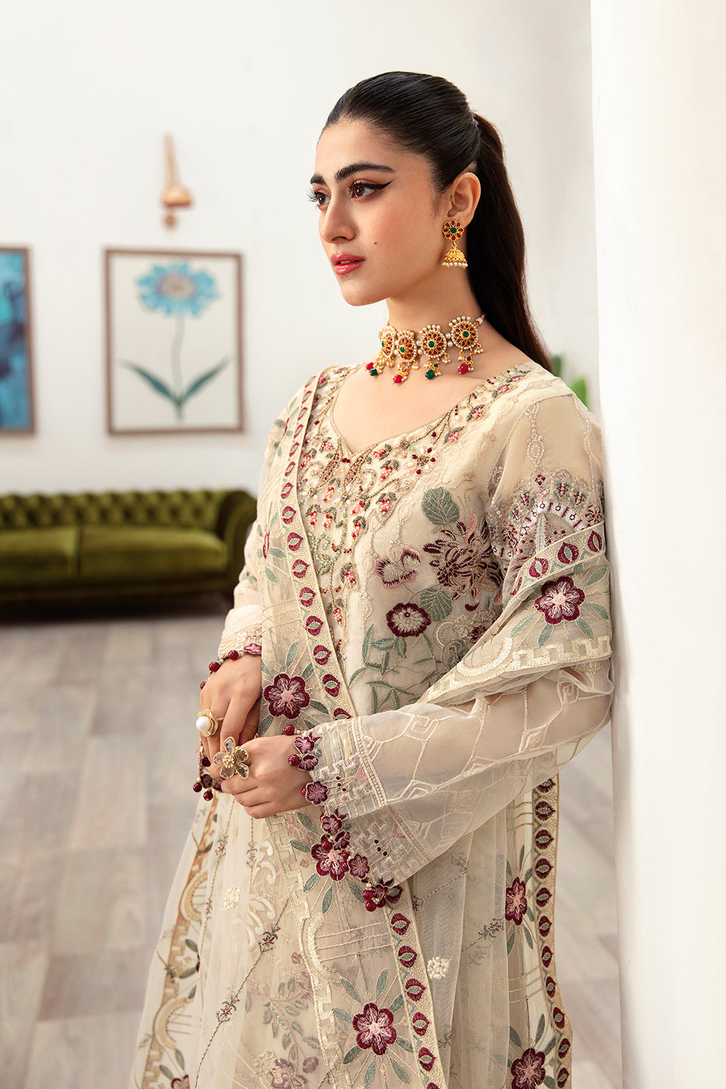 Ramsha | Minhal Organza Collection | M-1004 by Ramsha - Designer Dress - Type: Ladies Clothes - Available at Libayah - 100% Original