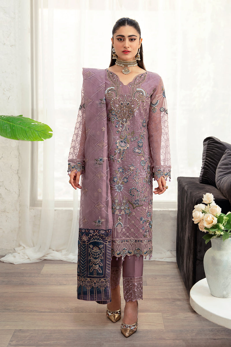 Ramsha | Minhal Organza Collection | M-1005 by Ramsha - Designer Dress - Type: Ladies Clothes - Available at Libayah - 100% Original