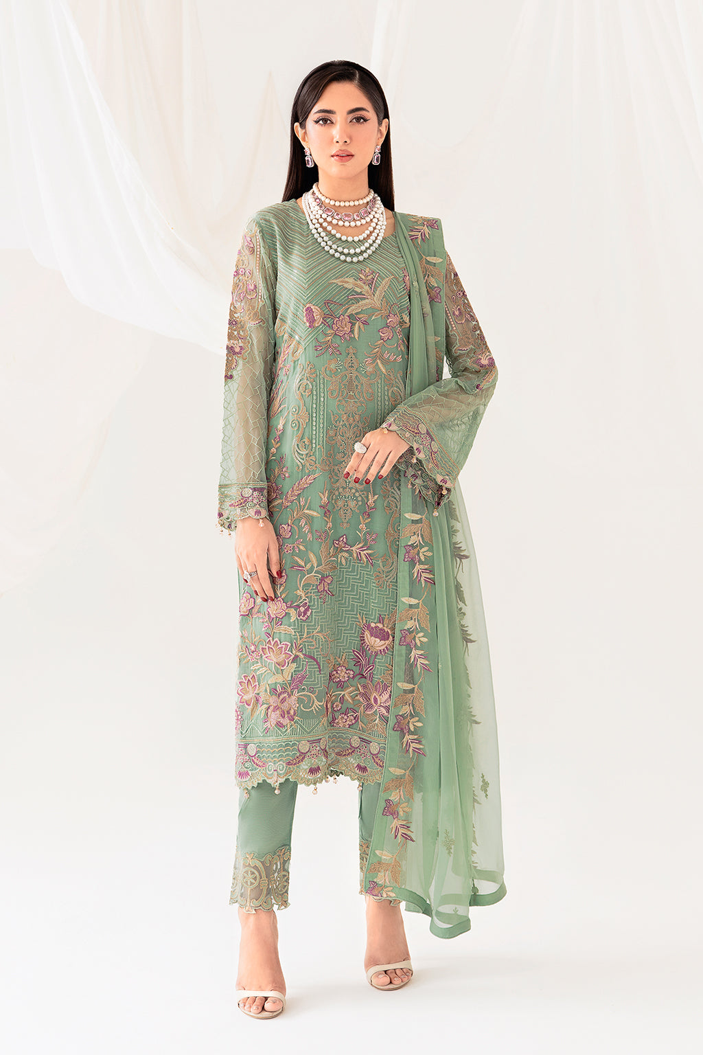 Ramsha | Rangoon Chiffon Collection 24 | D-1003 by Ramsha - Designer Dress - Type: Ladies Clothes - Available at Libayah - 100% Original