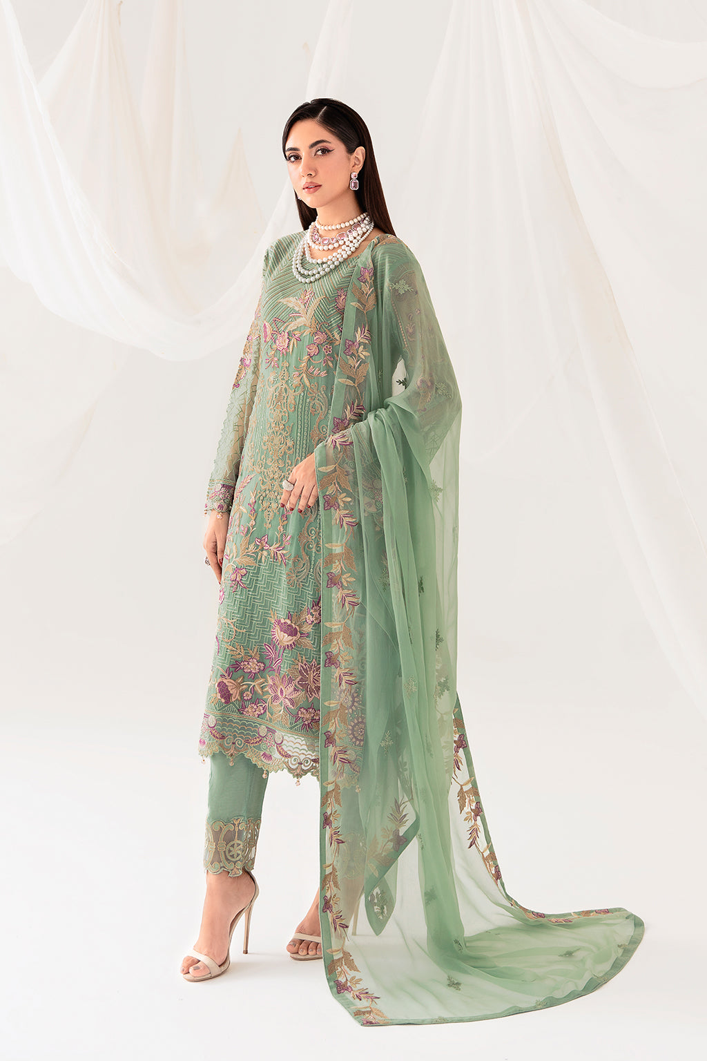 Ramsha | Rangoon Chiffon Collection 24 | D-1003 by Ramsha - Designer Dress - Type: Ladies Clothes - Available at Libayah - 100% Original