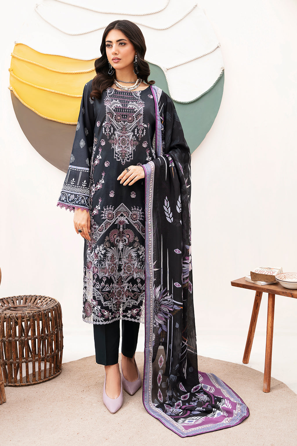 Ramsha | Mashaal Luxury Lawn | L-1102 by Ramsha - Designer Dress - Type: Ladies Clothes - Available at Libayah - 100% Original