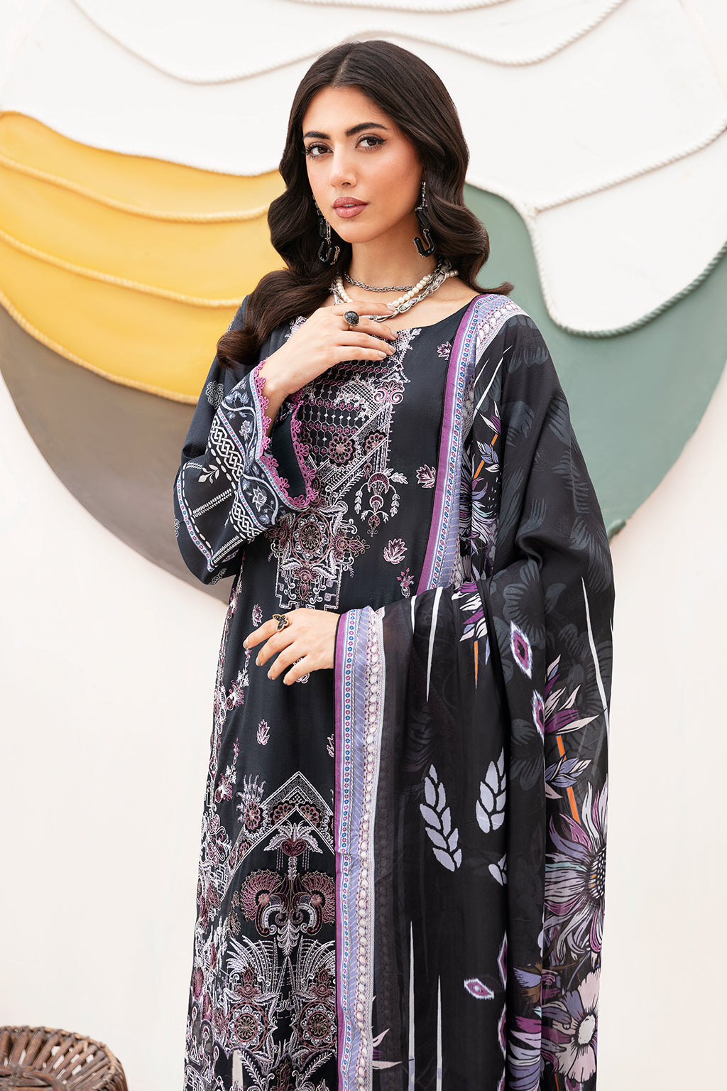 Ramsha | Mashaal Luxury Lawn | L-1102 by Ramsha - Designer Dress - Type: Ladies Clothes - Available at Libayah - 100% Original