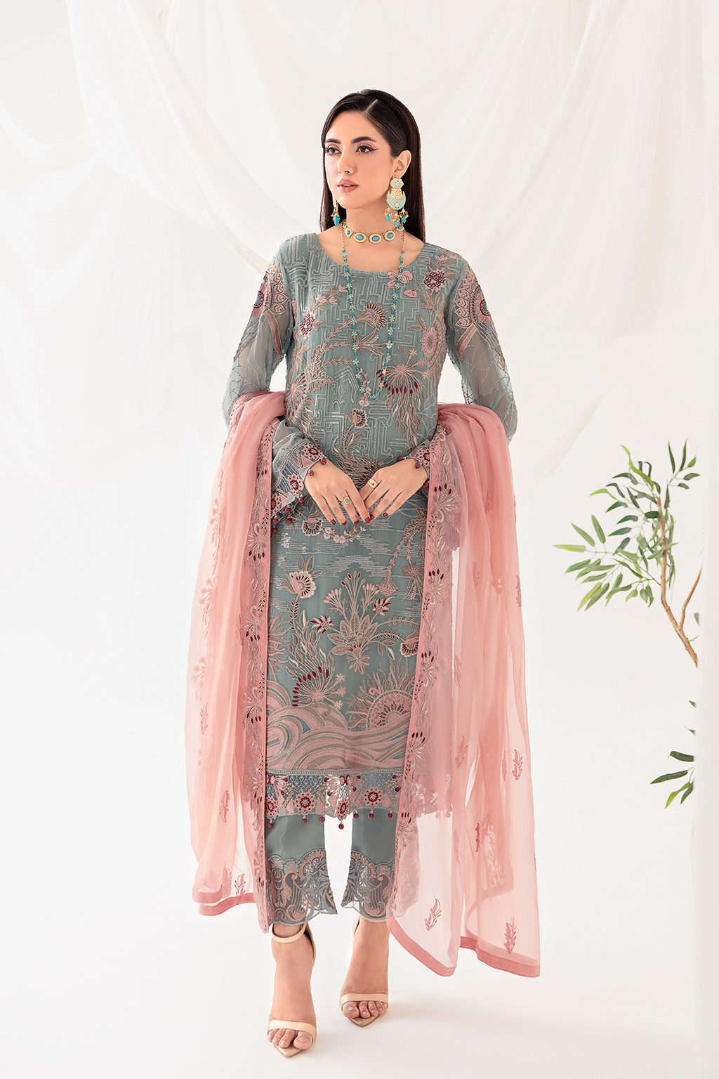 Ramsha | Rangoon Chiffon Collection 24 | D-1010 by Ramsha - Designer Dress - Type: Ladies Clothes - Available at Libayah - 100% Original