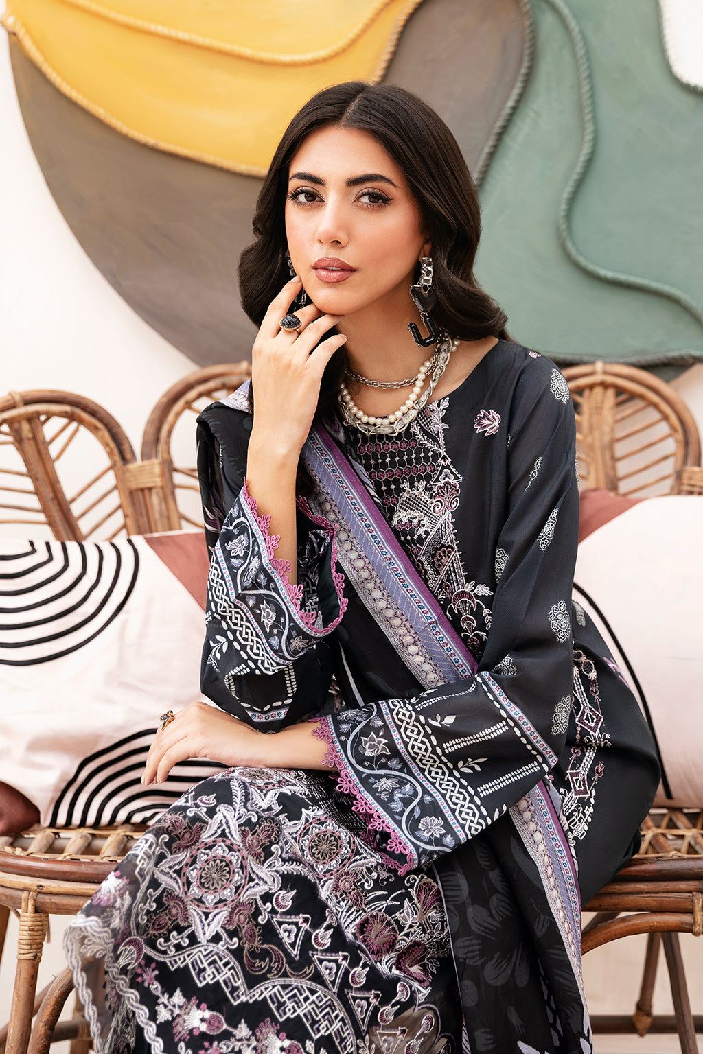 Ramsha | Mashaal Luxury Lawn | L-1102 by Ramsha - Designer Dress - Type: Ladies Clothes - Available at Libayah - 100% Original