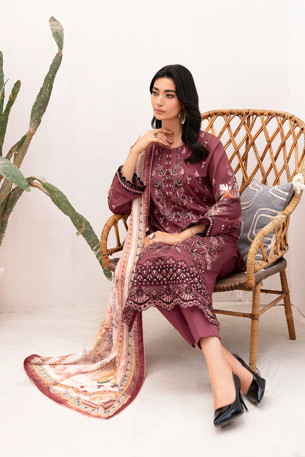 Ramsha | Mashaal Luxury Lawn | L-1108 by Ramsha - Designer Dress - Type: Ladies Clothes - Available at Libayah - 100% Original