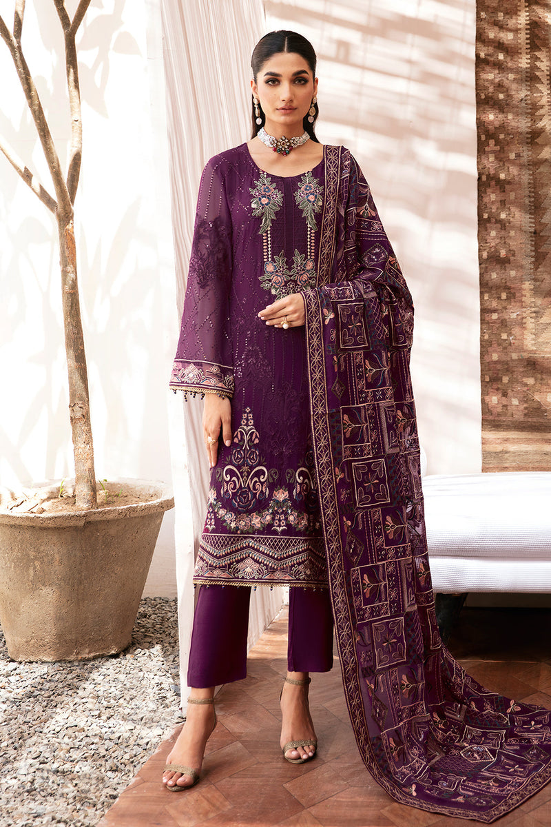 Ramsha | Weightless Chiffon 24 | K-201 by Ramsha - Designer Dress - Type: Ladies Clothes - Available at Libayah - 100% Original