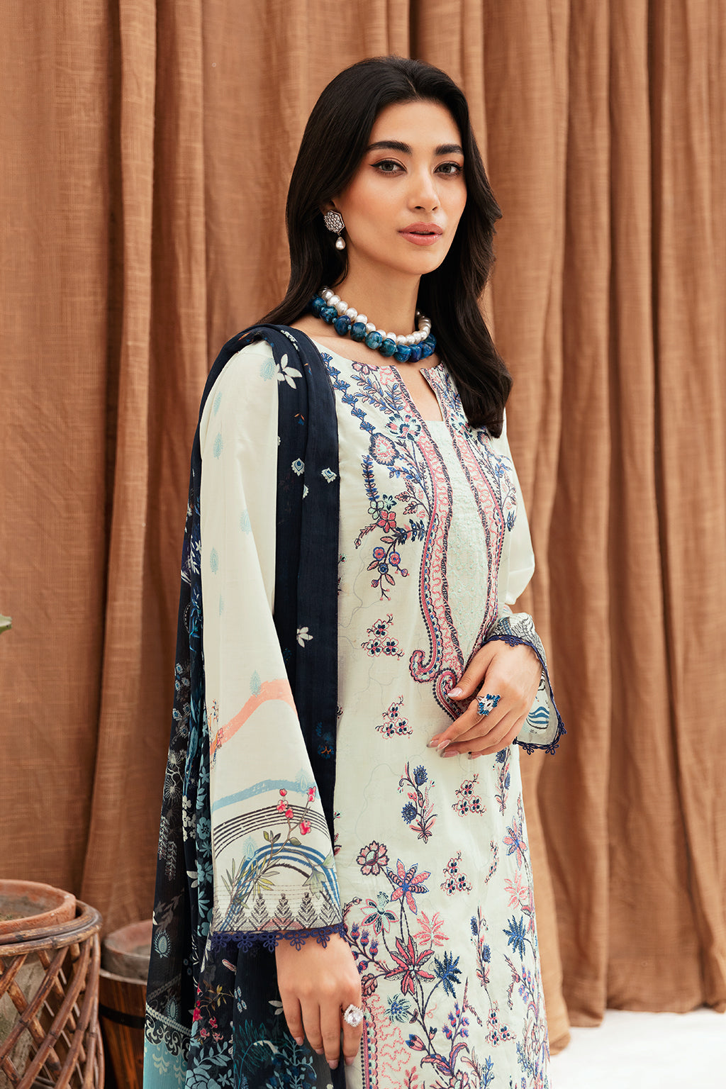 Ramsha | Mashaal Luxury Lawn | L-1107 by Ramsha - Designer Dress - Type: Ladies Clothes - Available at Libayah - 100% Original
