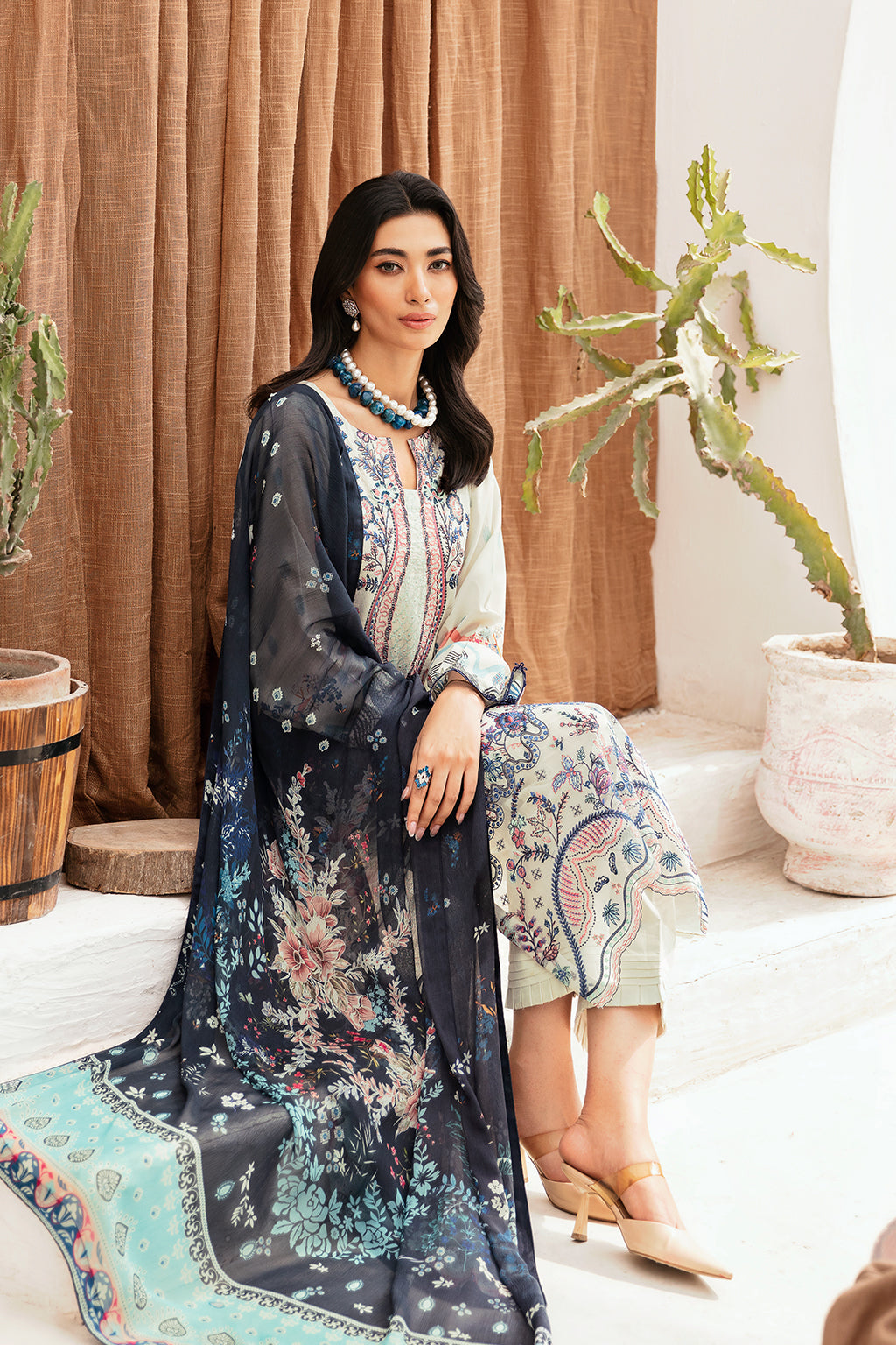 Ramsha | Mashaal Luxury Lawn | L-1107 by Ramsha - Designer Dress - Type: Ladies Clothes - Available at Libayah - 100% Original