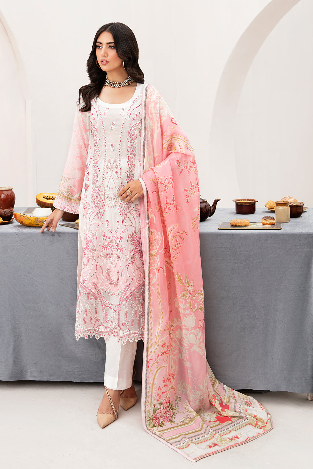 Ramsha | Mashaal Luxury Lawn | L-1104 by Ramsha - Designer Dress - Type: Ladies Clothes - Available at Libayah - 100% Original