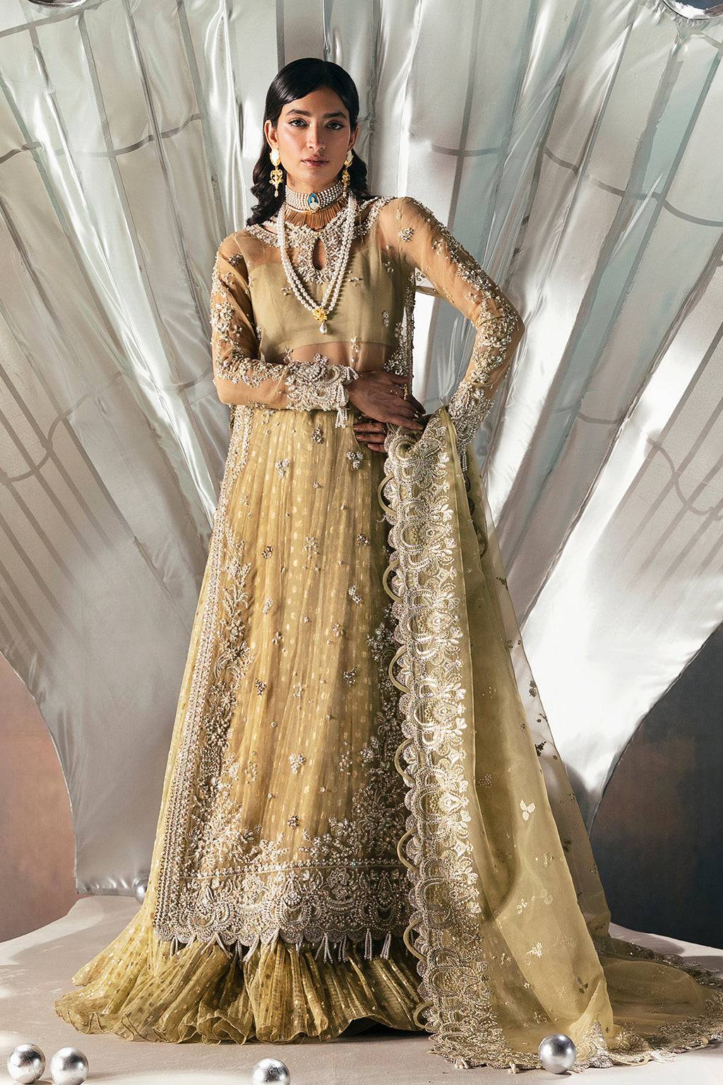 Afrozeh | Wild Flower Bloom Luxury Formals | Adelle by Afrozeh - Designer Dress  - Type : Ladies Clothes - Available at Libayah - 100% Original 