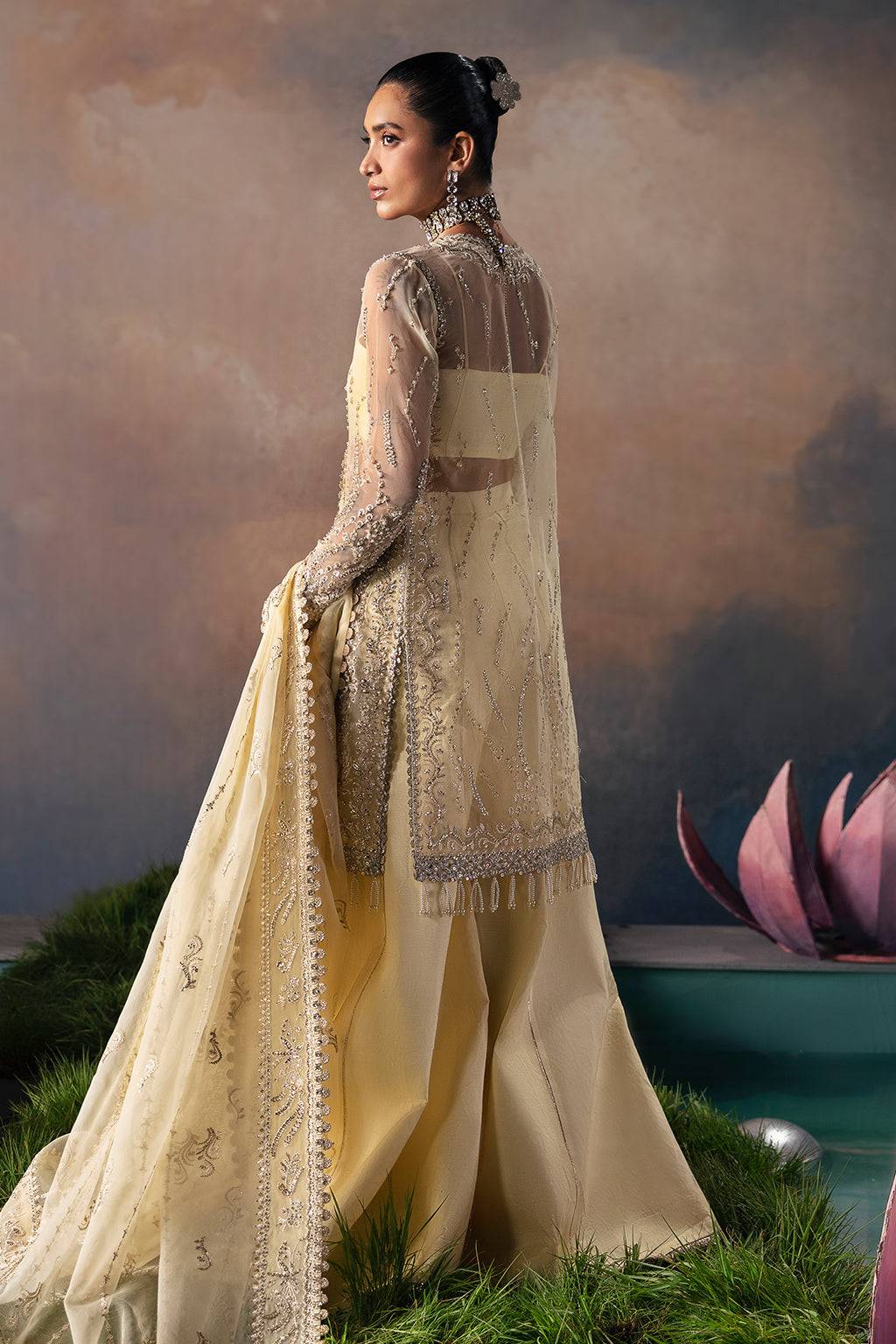 Afrozeh | Wild Flower Bloom Luxury Formals | Luana by Afrozeh - Designer Dress  - Type : Ladies Clothes - Available at Libayah - 100% Original 