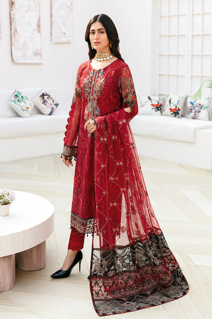 Ramsha | Chevron Chiffon Collection | A-803 by Ramsha - Designer Dress - Type: Ladies Clothes - Available at Libayah - 100% Original
