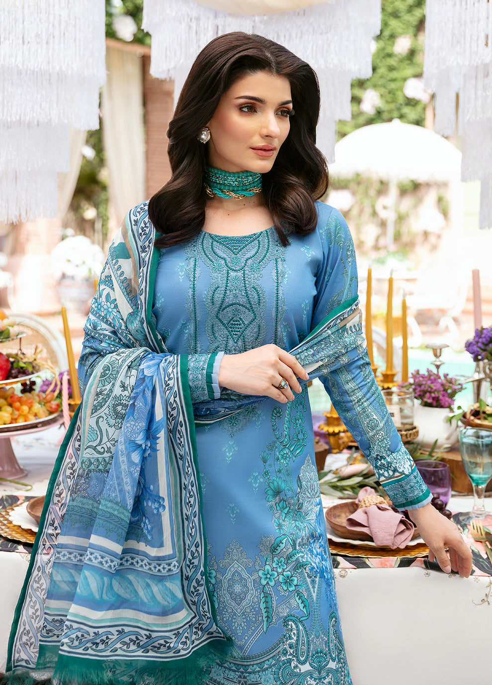 Gulaal | Summer Glow Lawn 24 | ELAINE (GL-L-24V3-07) by Gulaal - Designer Dress - Type: Ladies Clothes - Available at Libayah - 100% Original