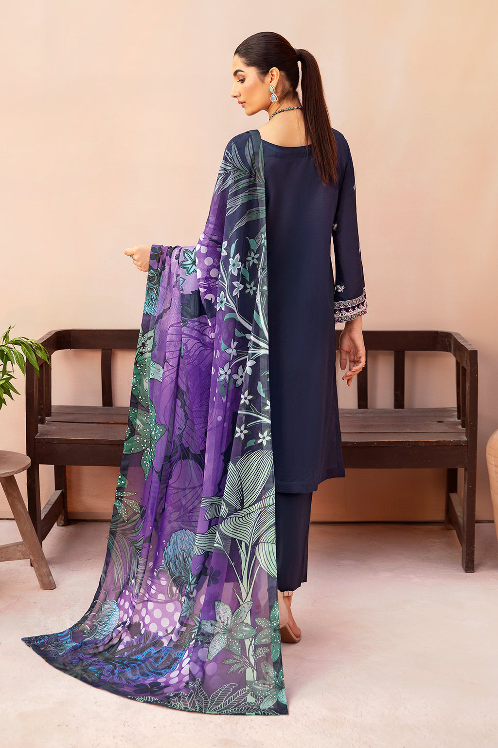 Afsanah | Essentials Lawn | MIDNIGHT A-03 by Afsanah - Designer Dress - Type: Casuals - Available at Libayah - 100% Original